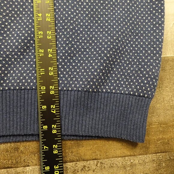 Vineyard Vines 1/4 Zip Pullover Sweater Men's XXL Blue Dot Knit Cotton Blend - Picture 6 of 11